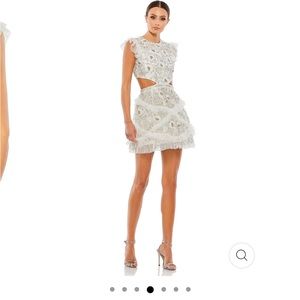 Selling white beaded Mac Duggal Dress Size 8